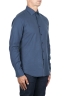 SBU 04889_24SS Camisa de sarga de algodón azul índigo 02