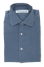 SBU 04889_24SS Camisa de sarga de algodón azul índigo 06
