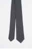 SBU 01028 Clásica corbata fina y puntiaguda en lana gris y seda 03