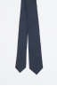 SBU 01029 Classique cravate pointue et mince en laine et soie bleu 03