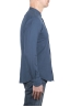SBU 04911_24SS Camisa clásica de algodón azul con cuello mandarín 03