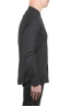 SBU 04912_24SS Camisa clásica de algodón negro con cuello mandarín 03