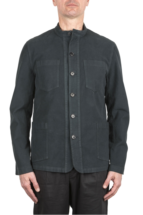 SBU 04930_24SS Mandarin collar sartorial work jacket grey 01