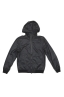 SBU 04951_24SS Black leather hooded jacket 06