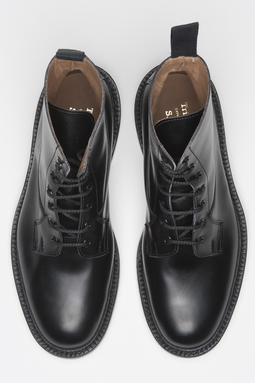 Tricker's for sbu classic boot with leather sole black