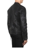 SBU 04954_24SS Padded black leather biker jacket 04