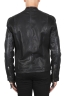 SBU 04954_24SS Padded black leather biker jacket 05