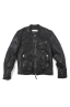 SBU 04954_24SS Padded black leather biker jacket 06