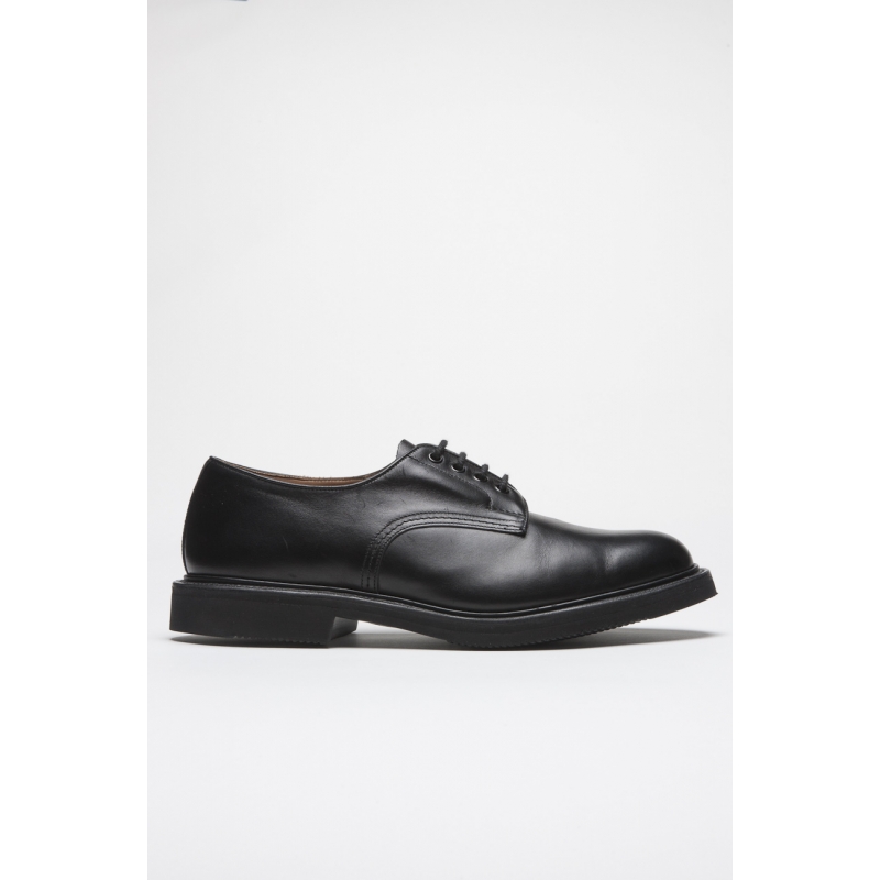 Tricker's for sbu plain derby shoe with rubber sole black