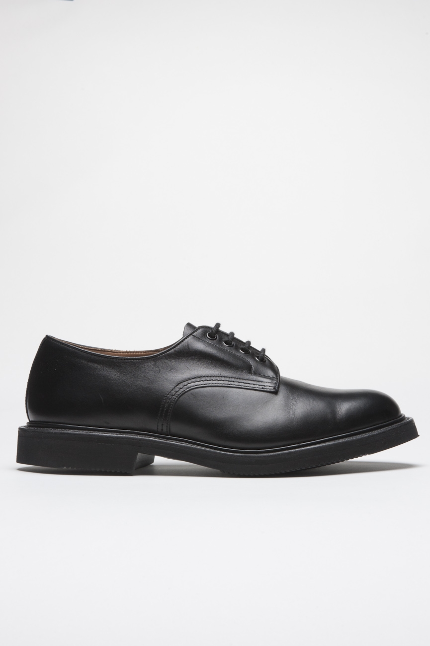 SBU 01034 Tricker's for sbu plain derby shoe with rubber sole black 01