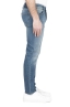 SBU 04960_24SS Teint pur indigo délavé coton stretch bleu jeans  03