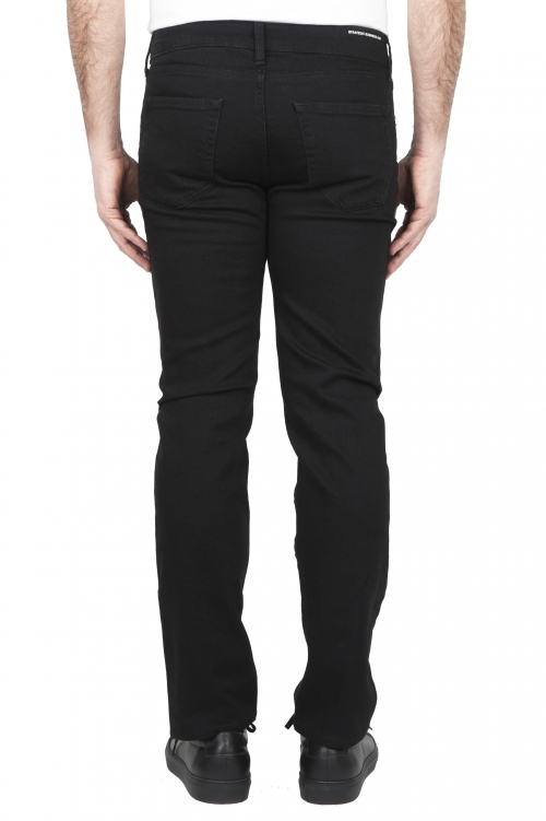 SBU 04968_24SS Jeans en coton stretch noir teint à l'encre naturelle 01