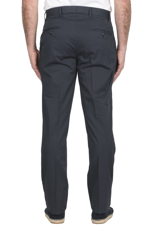 SBU 04973_24SS Chino pants in navy blue ultra-light stretch cotton 01