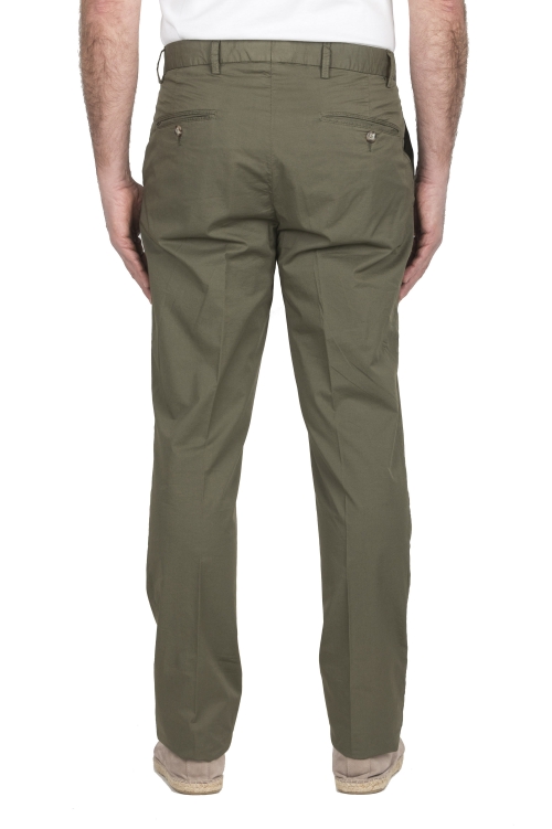 SBU 04974_24SS Pantalon chino en coton stretch ultra-léger vert 01