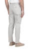 SBU 04984_24SS Pearl grey soft cotton blend pants with pinces 04