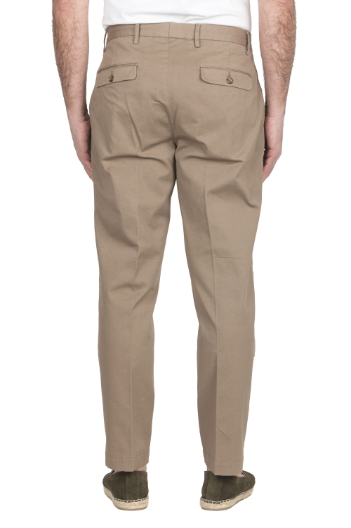 SBU 04986_24SS Beige soft cotton blend pants with pinces 01