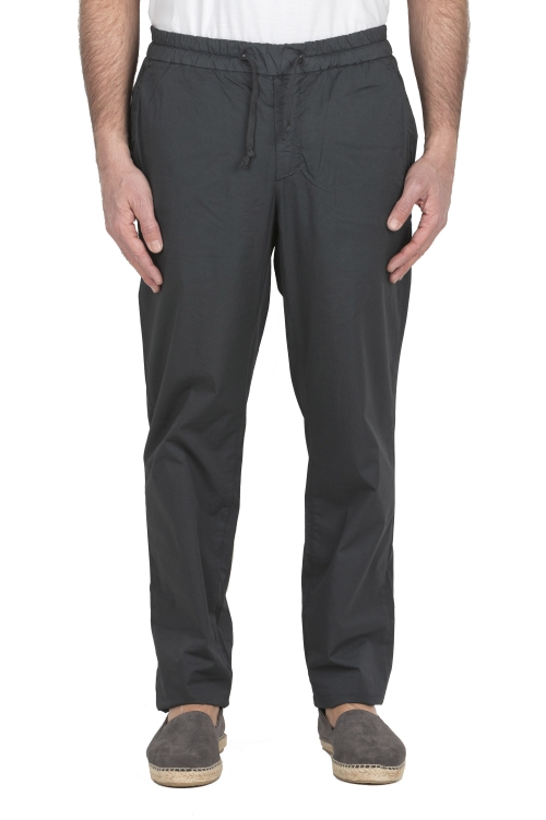 SBU 04987_24SS Pantaloni comfort in cotone elasticizzato grigi 01