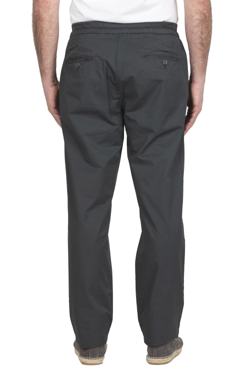 SBU 04987_24SS Pantalón confort de algodón elástico gris 01