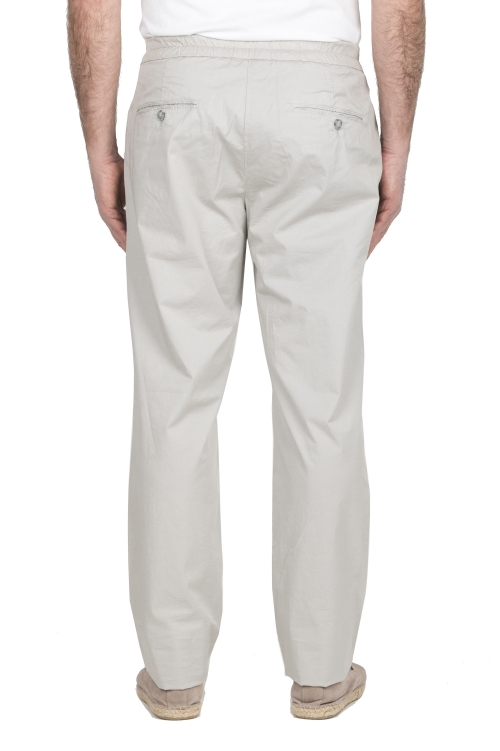 SBU 04991_24SS Comfort pants in pearl grey stretch cotton 01