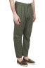 SBU 04996_24SS Pantalón japonés de dos pinzas en algodón verde 02