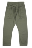 SBU 04996_24SS Pantalón japonés de dos pinzas en algodón verde 06