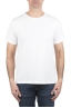 SBU 05009_24SS T-shirt girocollo aperto in cotone fiammato bianco 01
