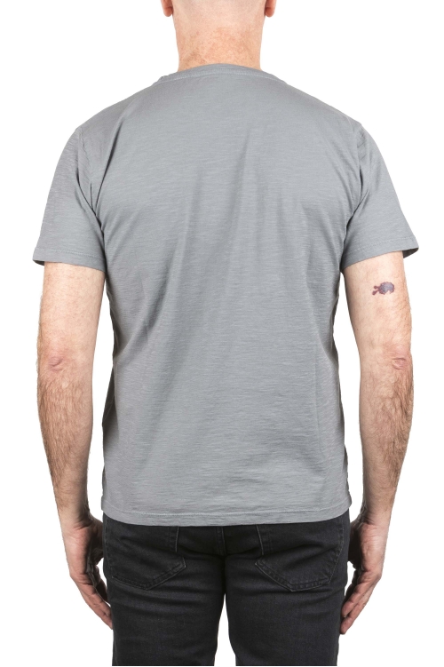 SBU 05011_24SS T-shirt girocollo aperto in cotone fiammato grigio 01