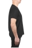 SBU 05012_24SS T-shirt girocollo aperto in cotone fiammato nero 03