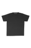 SBU 05012_24SS T-shirt girocollo aperto in cotone fiammato nero 06