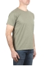SBU 05015_24SS T-shirt girocollo aperto in cotone fiammato verde 02