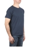 SBU 05016_24SS T-shirt girocollo aperto in cotone fiammato blu 02