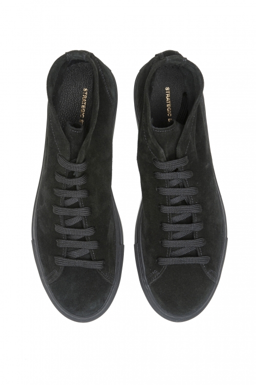 SBU 05046_24SS Mid top lace up sneakers in suede leather 01
