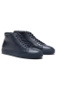 SBU 05051_24SS Mid top lace up sneakers in blue calfskin leather 02
