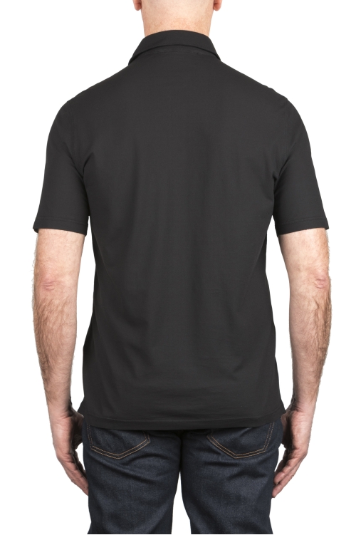 SBU 05065_24SS Short sleeve black light cotton polo shirt 01