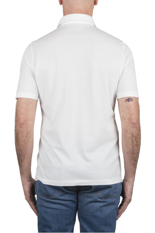 SBU 05068_24SS Short sleeve white light cotton polo shirt 01
