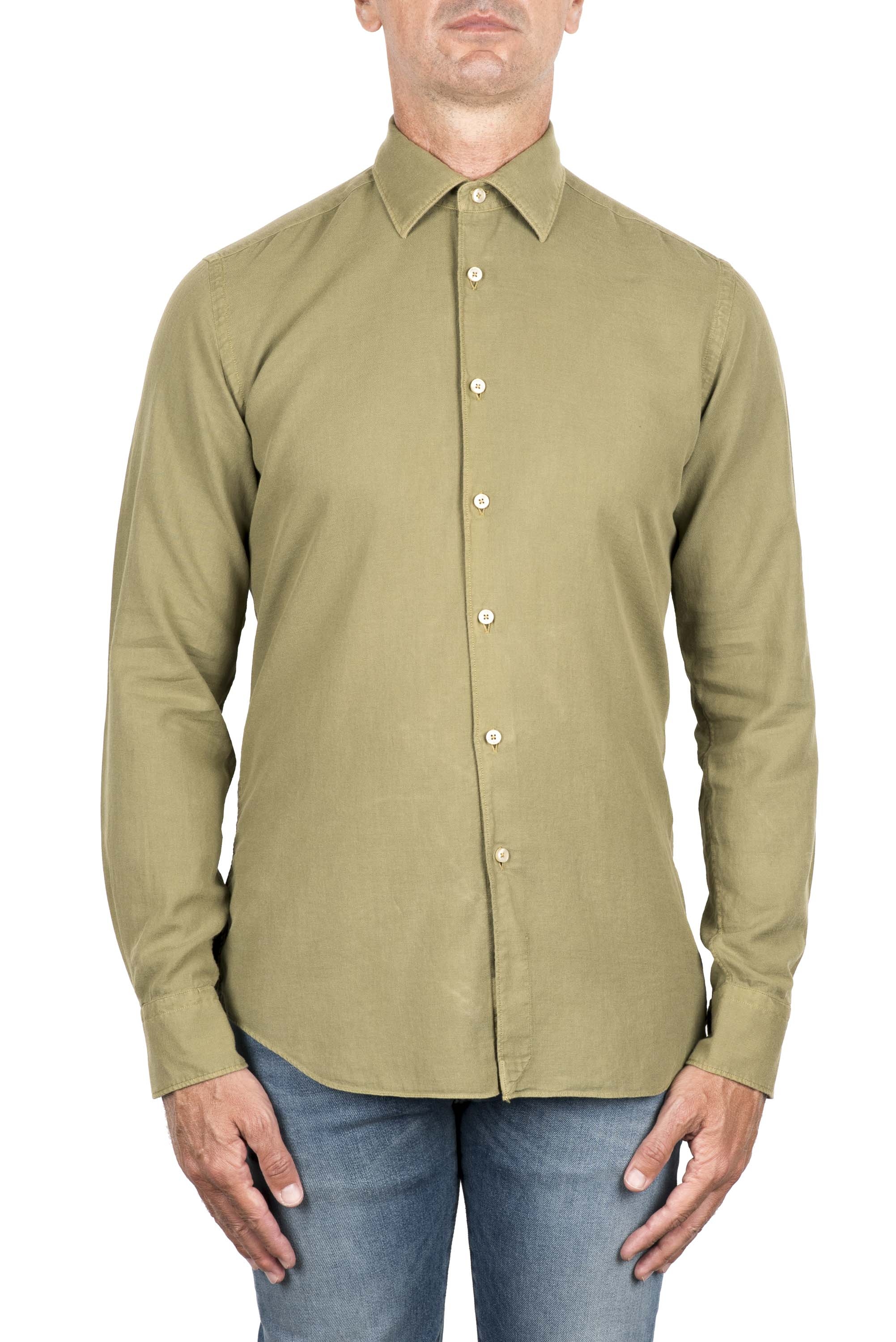 SBU 05773_AW Camicia in twill di cotone salvia 01