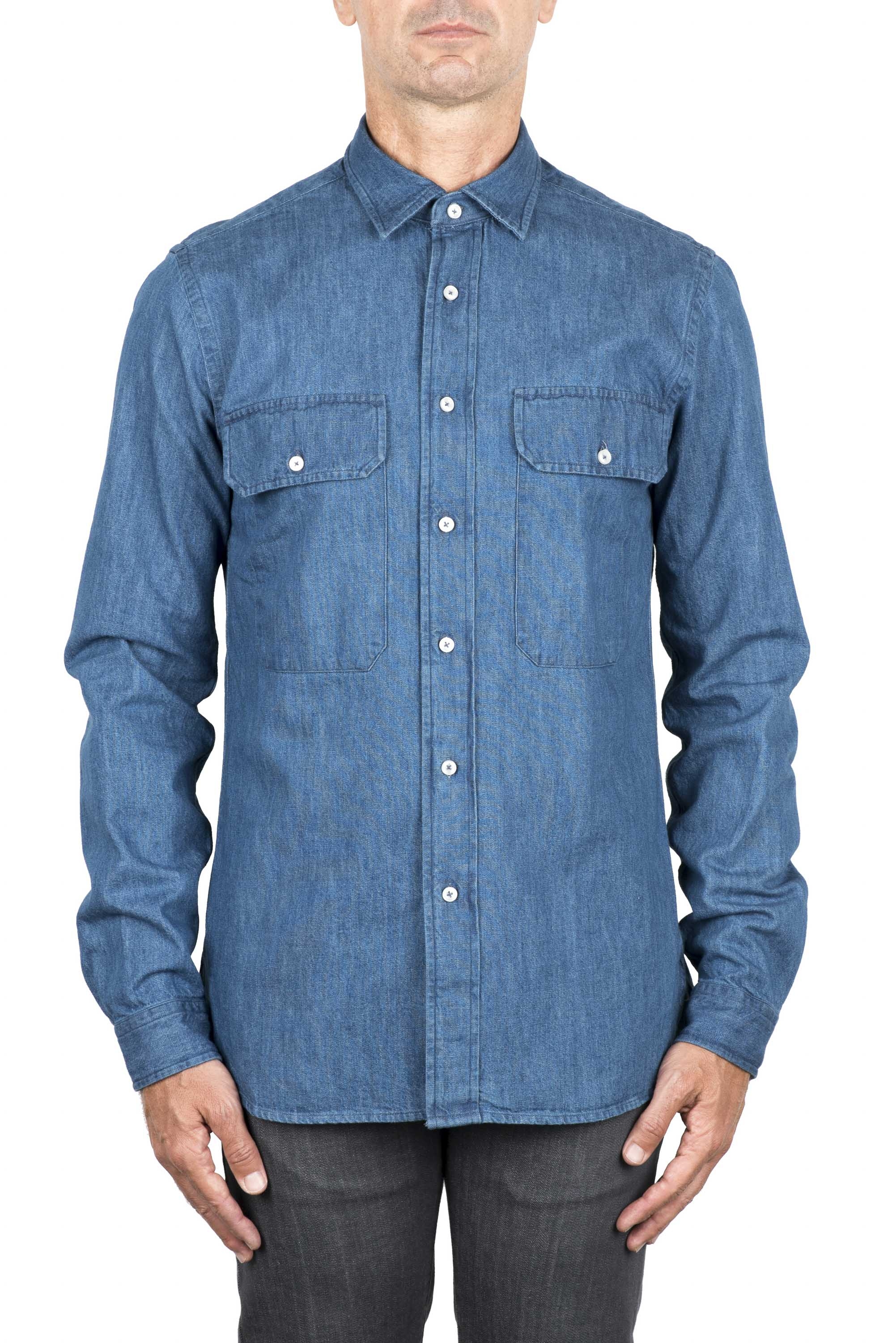 SBU 05783_AW Denim cotton work shirt with pockets 01