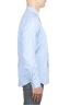 SBU 05786_AW Chemise unie en flanelle bleu clair de coton doux 03