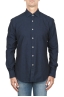 SBU 05792_AW Natural indigo dyed classic blue cotton denim shirt 01