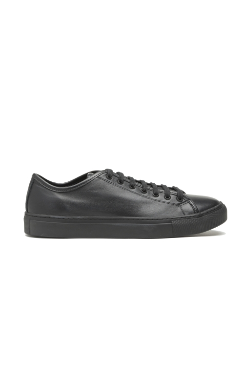 SBU 05931_AW Sneakers stringate classiche di pelle nera 01