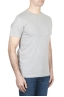 SBU 06082_SS T-shirt girocollo grigia melange stampata a mano 03