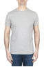 SBU 06082_SS T-shirt girocollo grigia melange stampata a mano 05