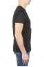 SBU 01166 T-shirt girocollo classica a maniche corte in cotone grafica stampata bianca e nera 03
