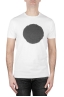 SBU 01168 T-shirt girocollo classica a maniche corte in cotone grafica stampata grigia e bianca 01