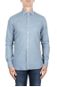 SBU 06143_SS Camicia in twill di cotone celeste 01