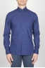 SBU - Strategic Business Unit - Classic Point Collar Blue Micro Pattern Madras Cotton Shirt