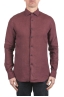 SBU 06150_SS Camicia classica in lino bordeaux 01