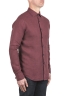 SBU 06150_SS Camicia classica in lino bordeaux 02