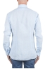 SBU 06151_SS Camicia classica in lino azzurra 05