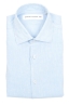 SBU 06151_SS Camicia classica in lino azzurra 06